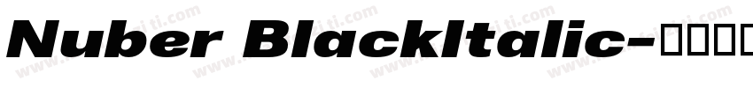 Nuber BlackItalic字体转换